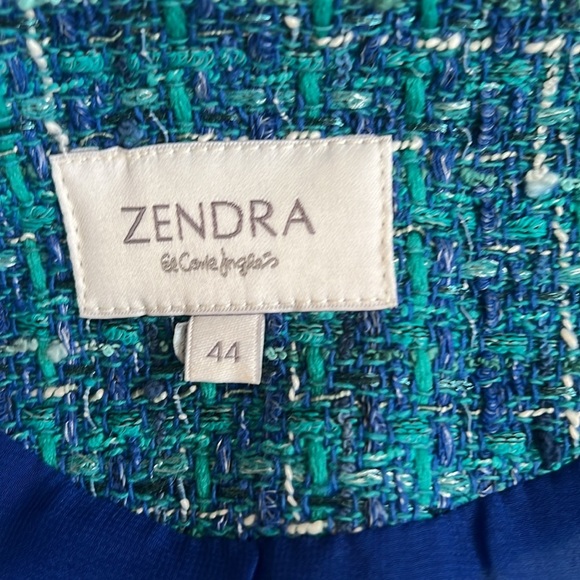 Zendra Vibrant Blue Fringe Trim Blazer - Picture 10 of 12